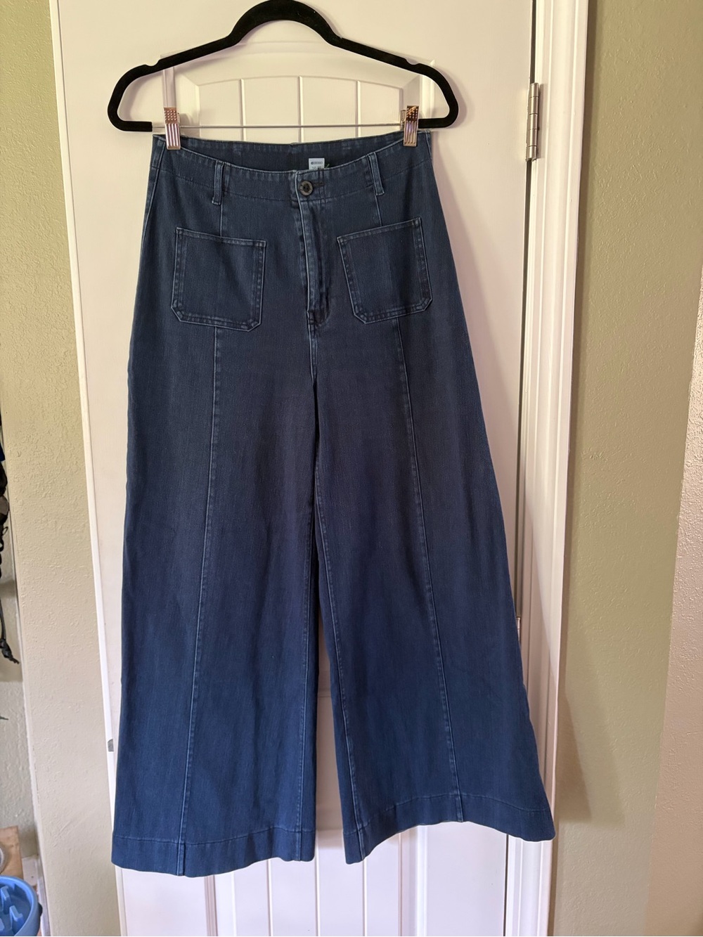 HALARA Dark Blue High-Rise Wide Leg Pants